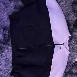 Black and white womens blazer